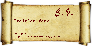 Czeizler Vera névjegykártya